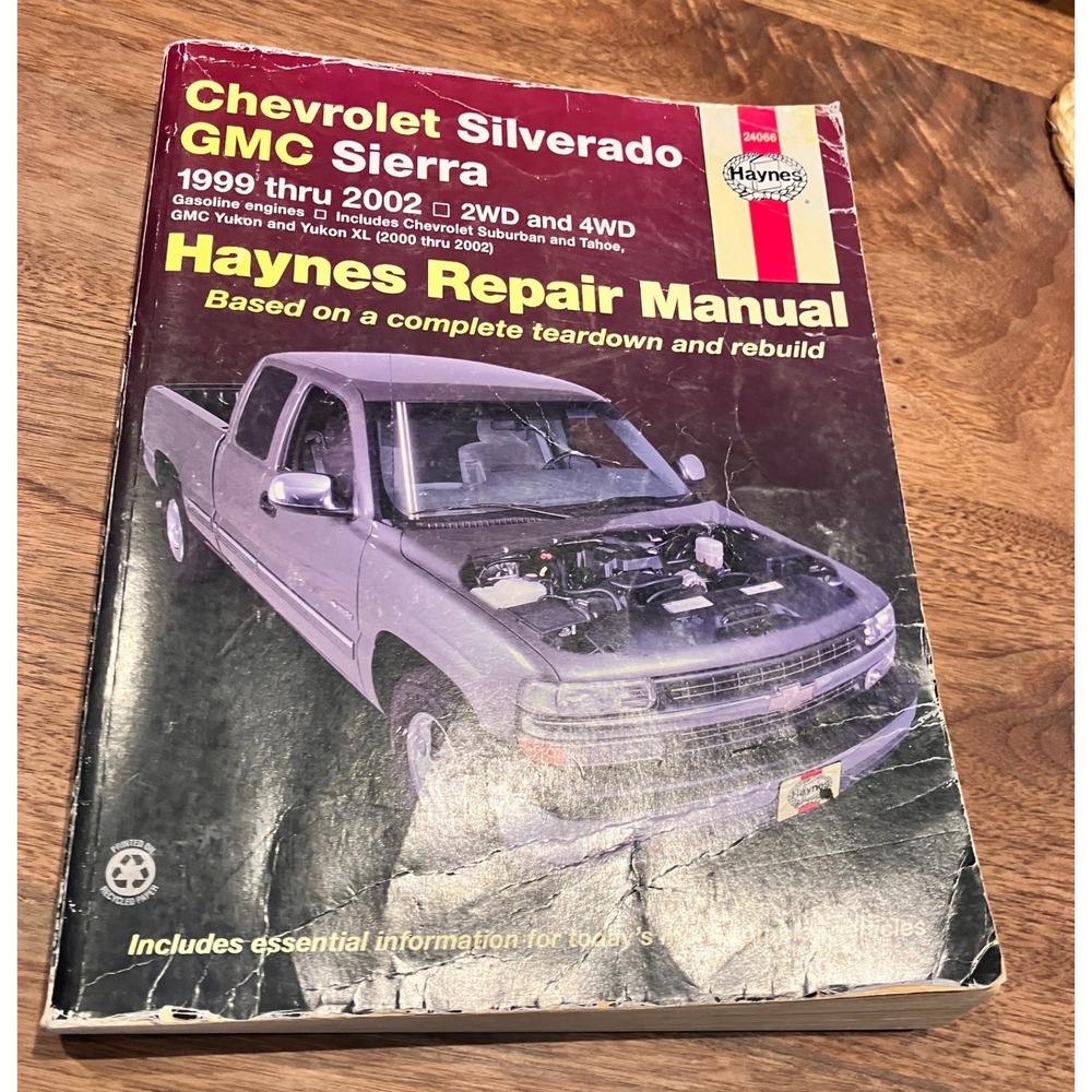Haynes Repair Manual Chevrolet Silverado GMC Sierra 1999-2002 24066 Gasoline